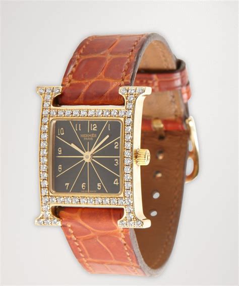 hermes watch with diamonds|vintage hermes watches for women.